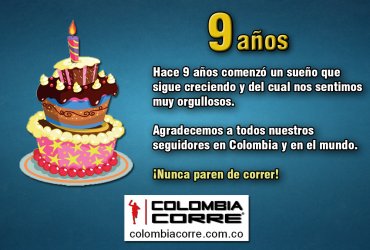 Colombia Corre cumple nueve años 