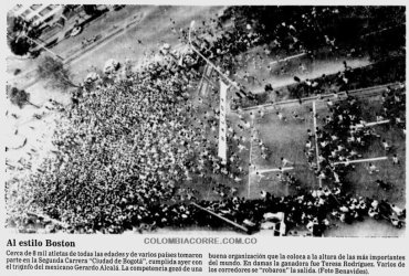 "Al estilo de Boston", la carrera atlética ciudad de Bogotá en 1984